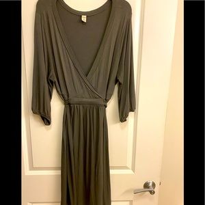 Faux wrap dress with tie (X Large)